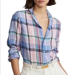 Georgia Tartan Plaid Button-Up. Size small brand new never worn.